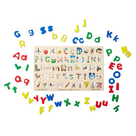 Melissa and Doug letters for sorting, spelling, color-matching and tracing activities