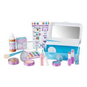 Melissa and Doug Love Your Look kit open case with mirror for mess-free pretend makeup play