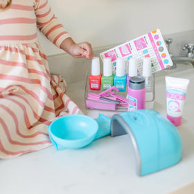 Melissa and Doug Love Your Look pretend nail dryer with LED light for realistic finishing.