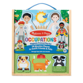 Magnetic clothing pieces by Melissa & Doug support endless outfit ideas.