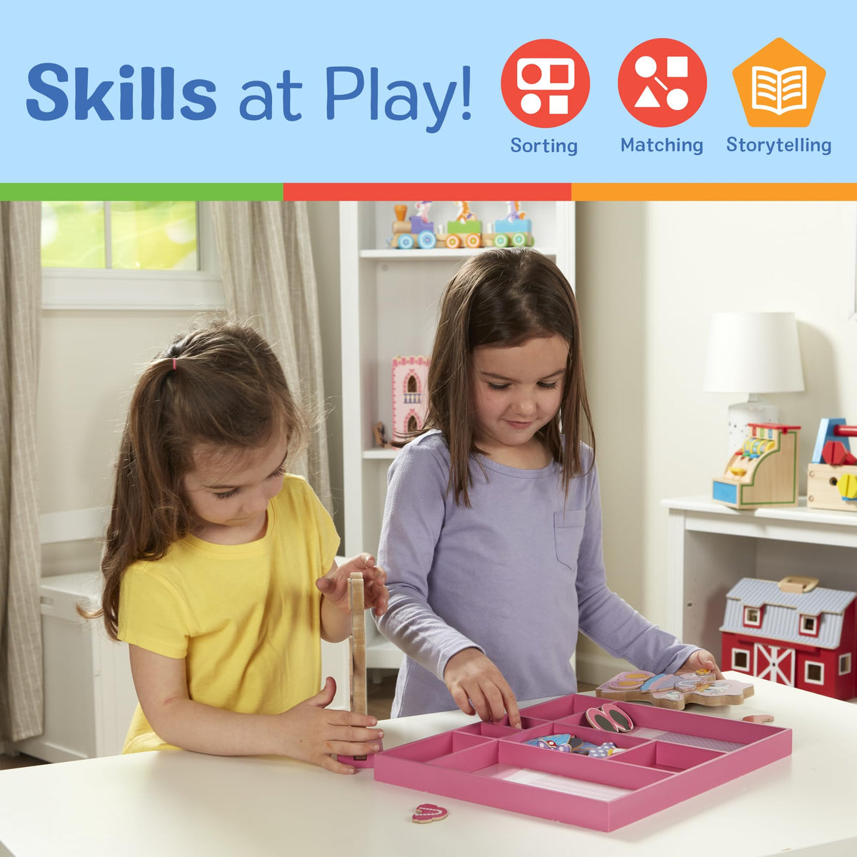 Melissa & Doug magnets are easy for small hands to grip and place