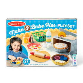 Melissa & Doug Make and Bake pies wooden fruit pieces add colorful, interactive pie fillings