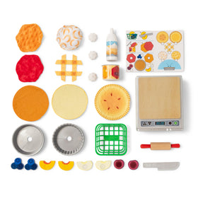 Melissa & Doug Make and Bake pies wooden oven offers a sturdy pretend kitchen centerpiece