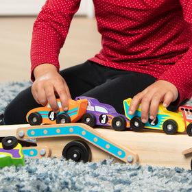 Melissa and Doug Mega Race-Car Carrier curbside recyclable packaging