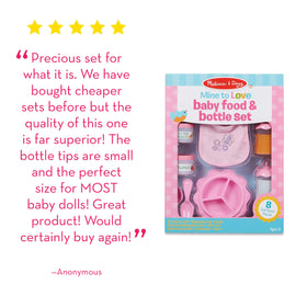 Melissa & Doug Mine to Love applesauce dish for doll meals