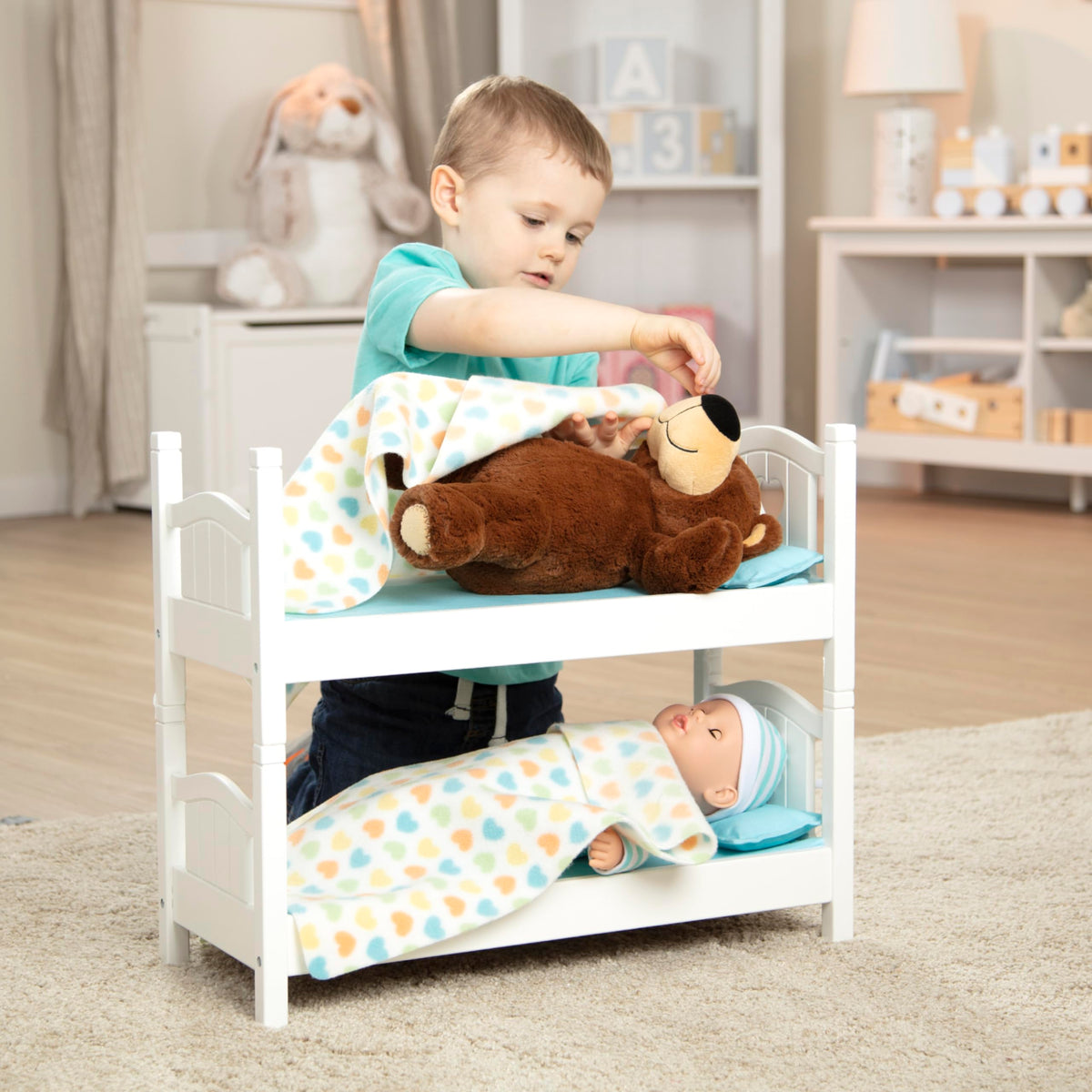 Melissa & Doug Mine to Love bunk bed pillows set enhances bedtime comfort