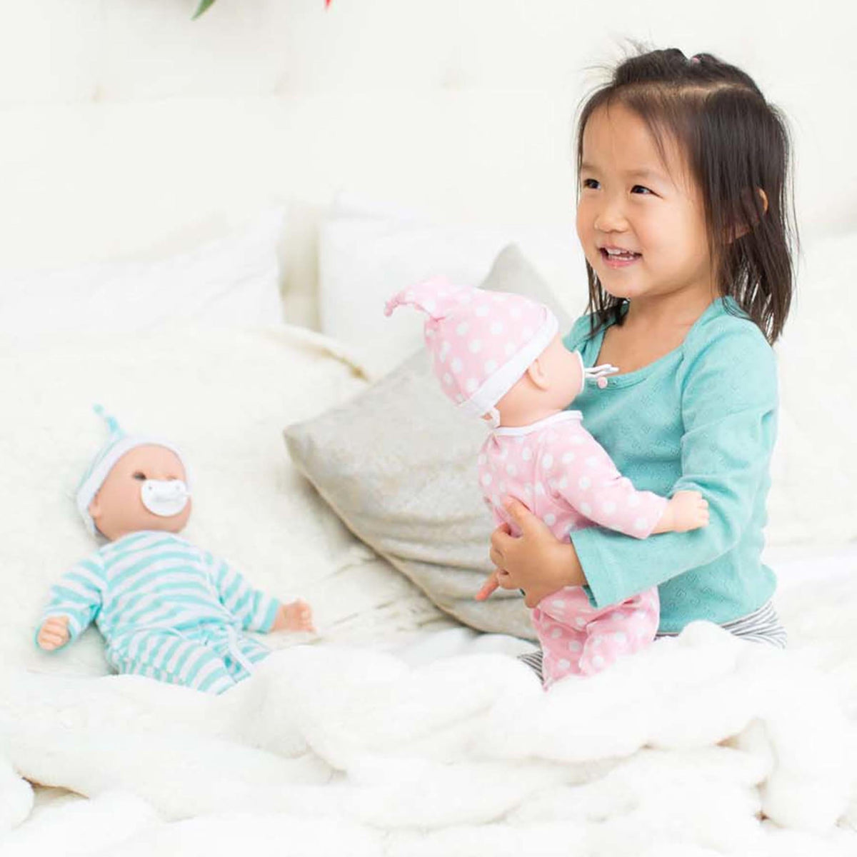 Nurturing play with Luke & Lucy helps develop empathy and social skills.