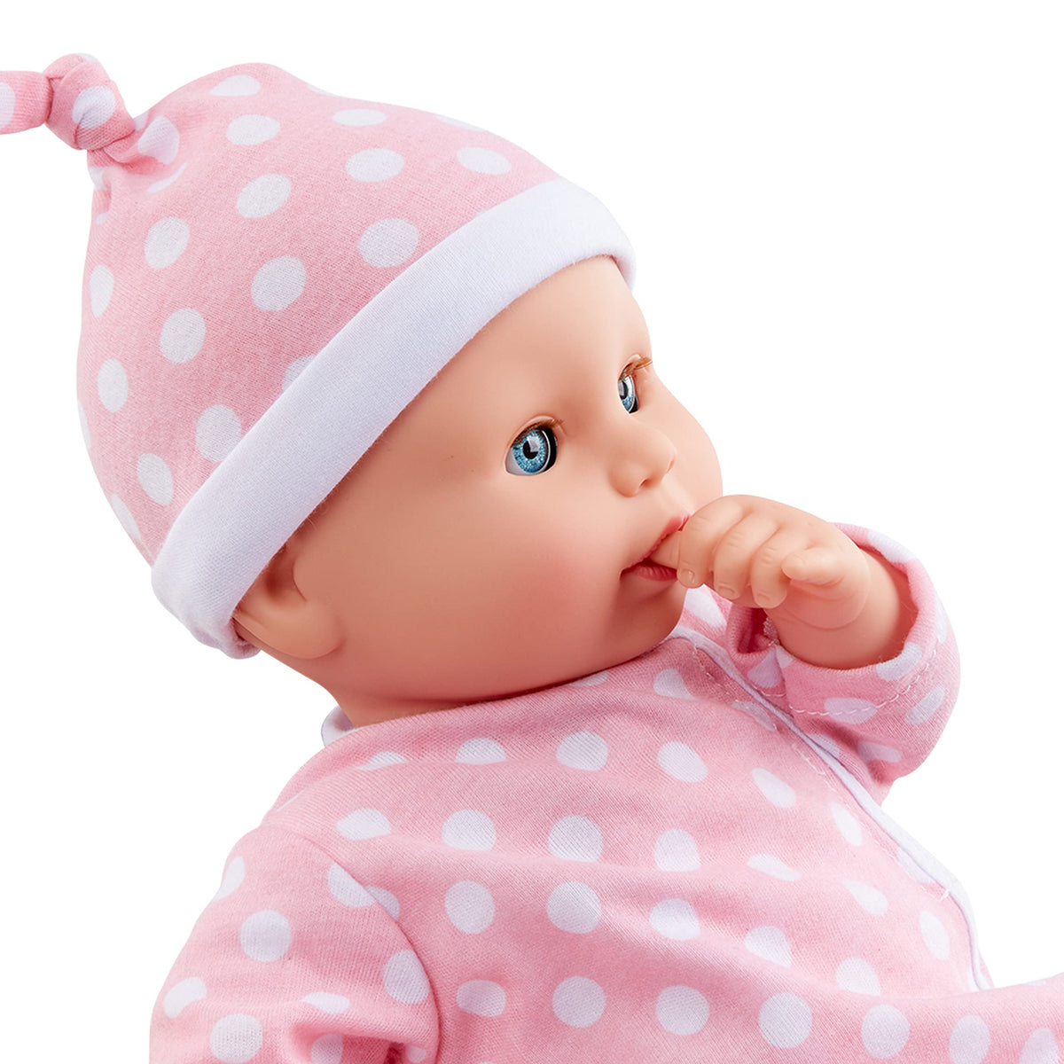Coordinated outfits: removable rompers and caps for dress-up fun with Luke & Lucy.
