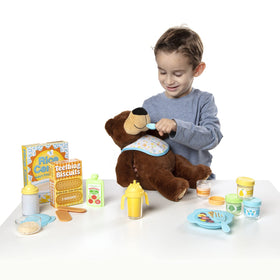 Melissa & Doug Mine to Love baby food jars with lids for dolls—organized pretend meals