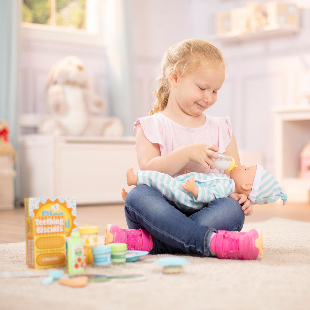 Melissa & Doug Mine to Love durable divided dish—sectioned feeding for dolls
