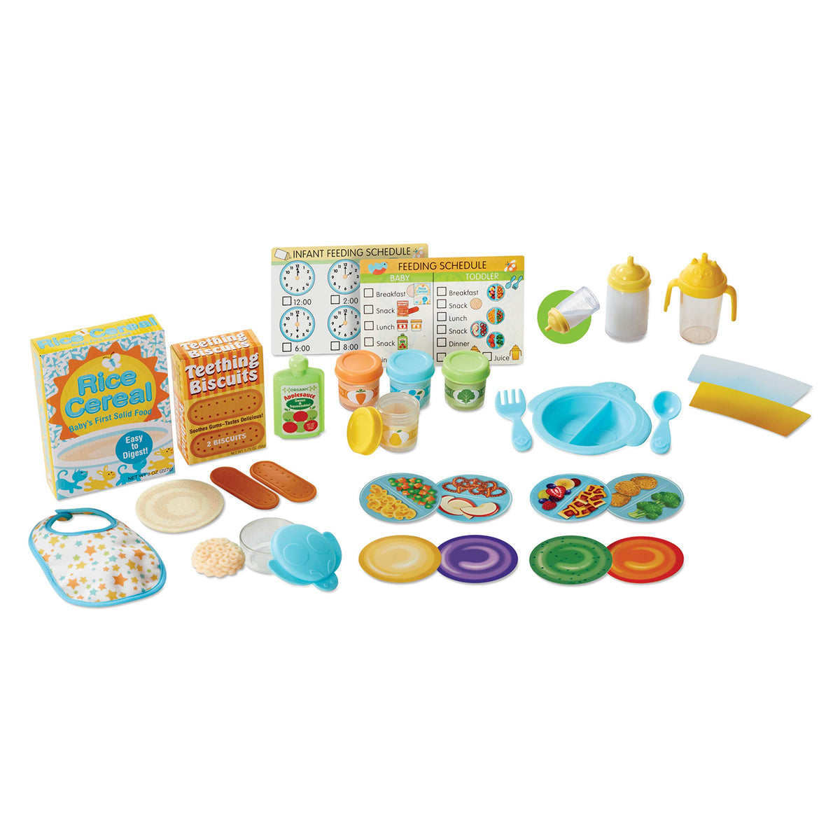 Melissa & Doug Mine to Love double-sided meal inserts—mix and match pretend meals