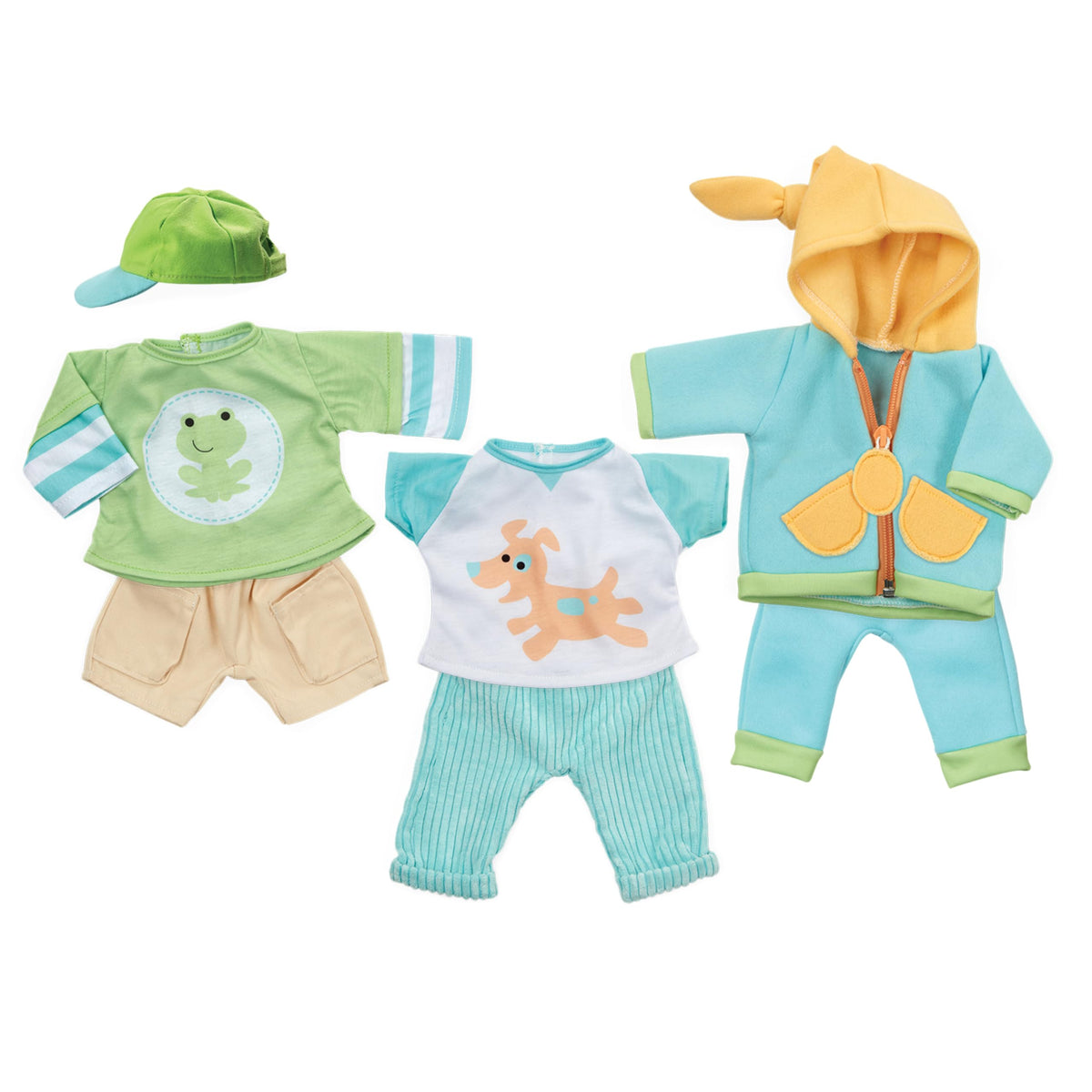 Melissa & Doug Mine to Love froggy shirt on 12-18 inch dolls for imaginative outfits.