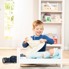 Eco-friendly recyclable packaging for Melissa & Doug Mine to Love bed