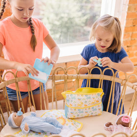 Melissa and Doug sunscreen tube view suggesting outdoor role-play during sunny pretend trips.