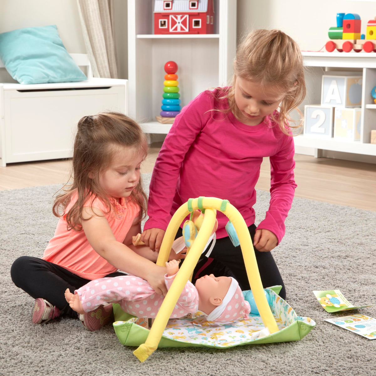 Mine to Love wooden 3-ring stacker supports early motor skills