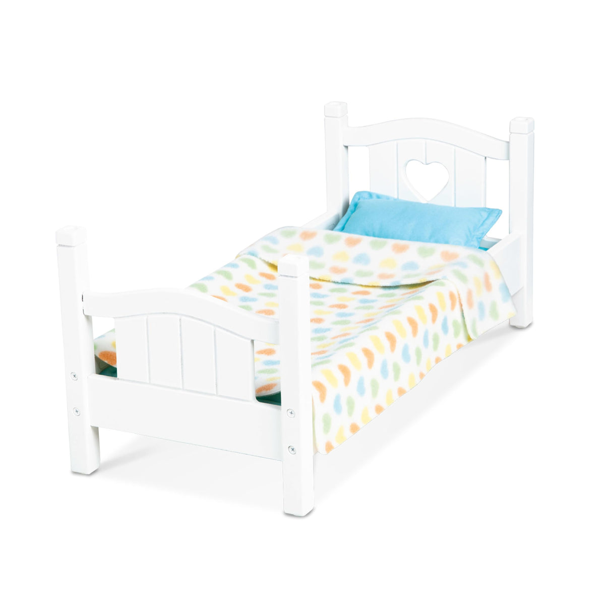 Pillow included with Melissa & Doug Mine to Love wooden bed