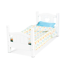 Pillow included with Melissa & Doug Mine to Love wooden bed