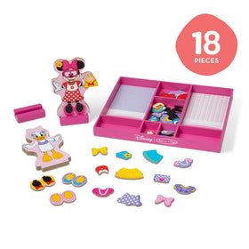 Melissa & Doug 40+ magnetic outfits for Minnie and Daisy enabling versatile fashion play