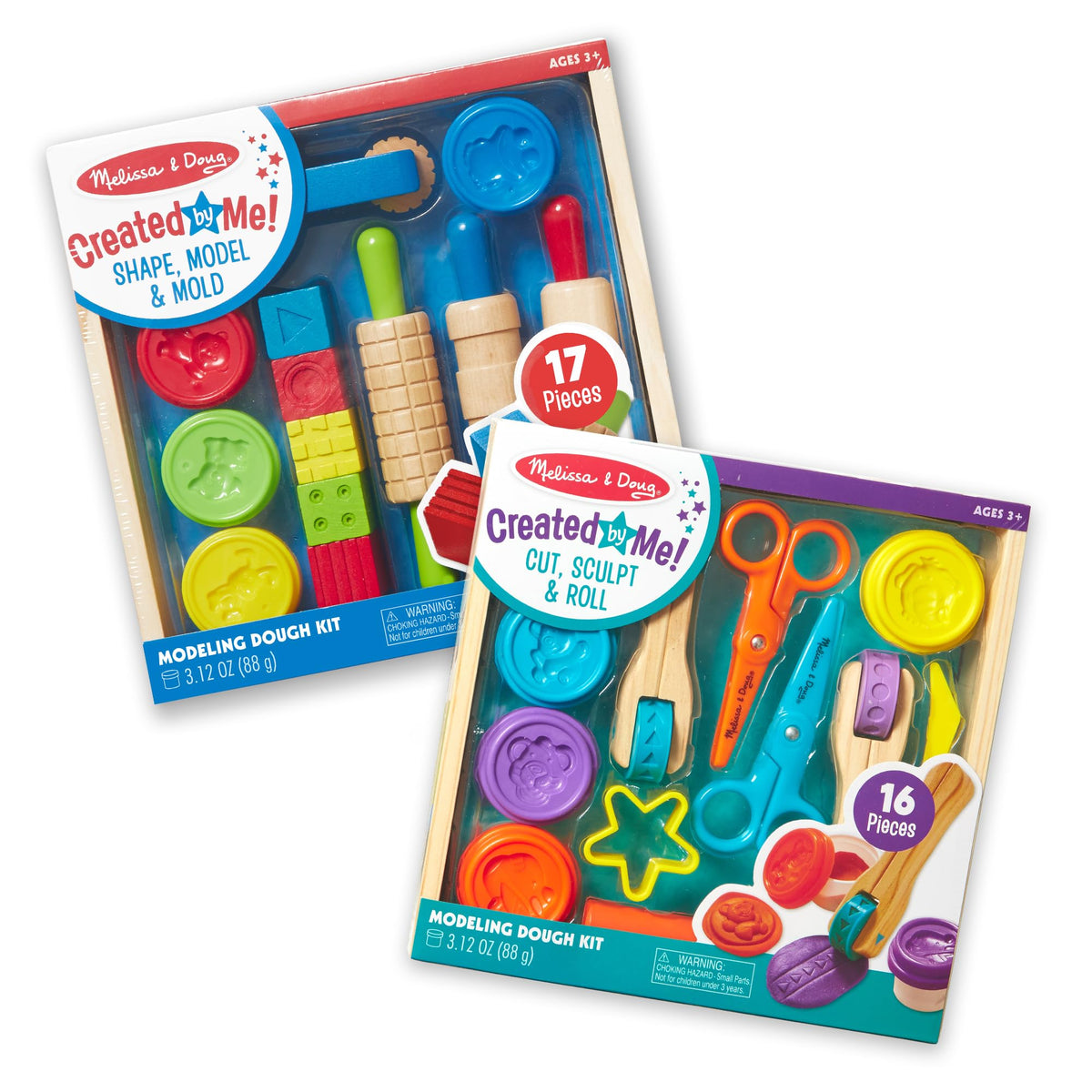 Melissa & Doug modeling dough kit with eight colors for open-ended play