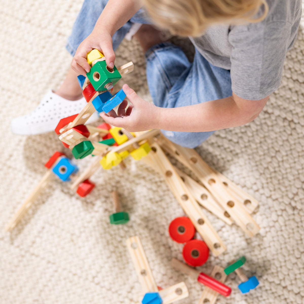Melissa & Doug motorcycle parts for assembly promote hands-on problem-solving
