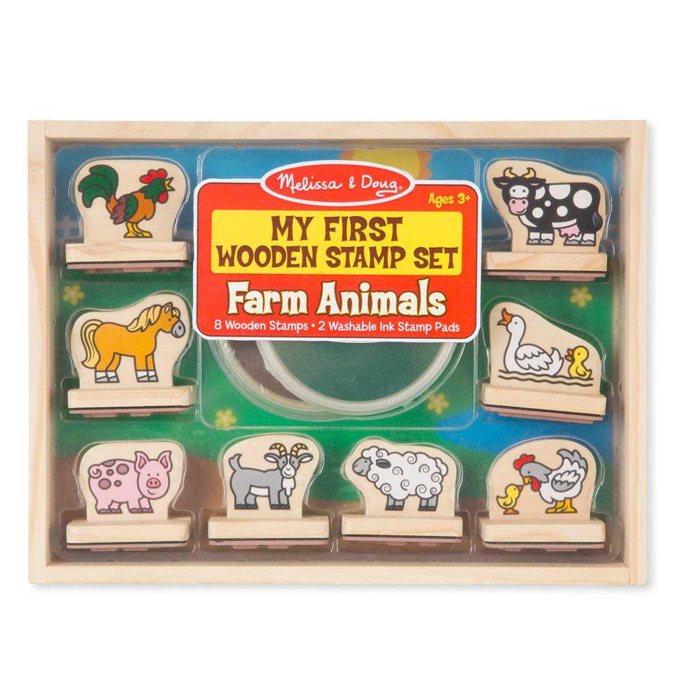 horse stamp from Melissa & Doug set encouraging imaginative farm adventures