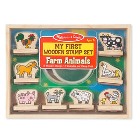horse stamp from Melissa & Doug set encouraging imaginative farm adventures
