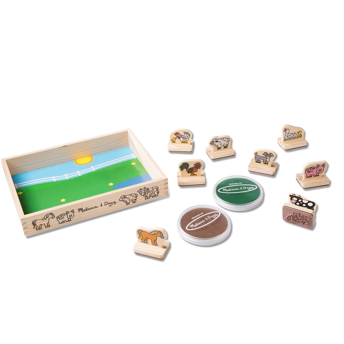 pig stamp from Melissa & Doug set for engaging barnyard crafts