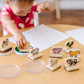 sheep stamp from Melissa & Doug set for cozy storytelling