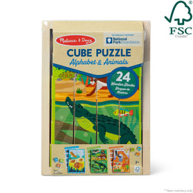 Melissa and Doug National Parks alphabet blocks with bilingual guides.