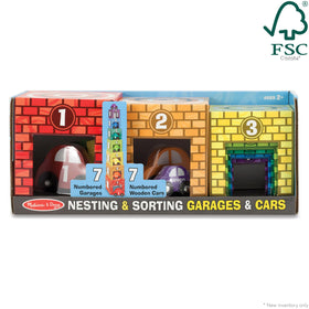 Nesting storage solution for Melissa & Doug garages and cars.
