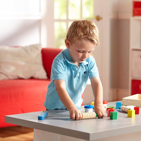 Melissa & Doug patterned wheel press inspires stamping and shaping ideas