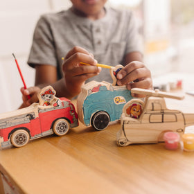 Chase police car wooden vehicle ready for decoration and imaginative play