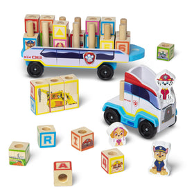 Color-coded borders on blocks help kids categorize pieces during play.
