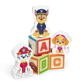 Gift-ready PAW Patrol block truck that appeals to preschoolers and caregivers.
