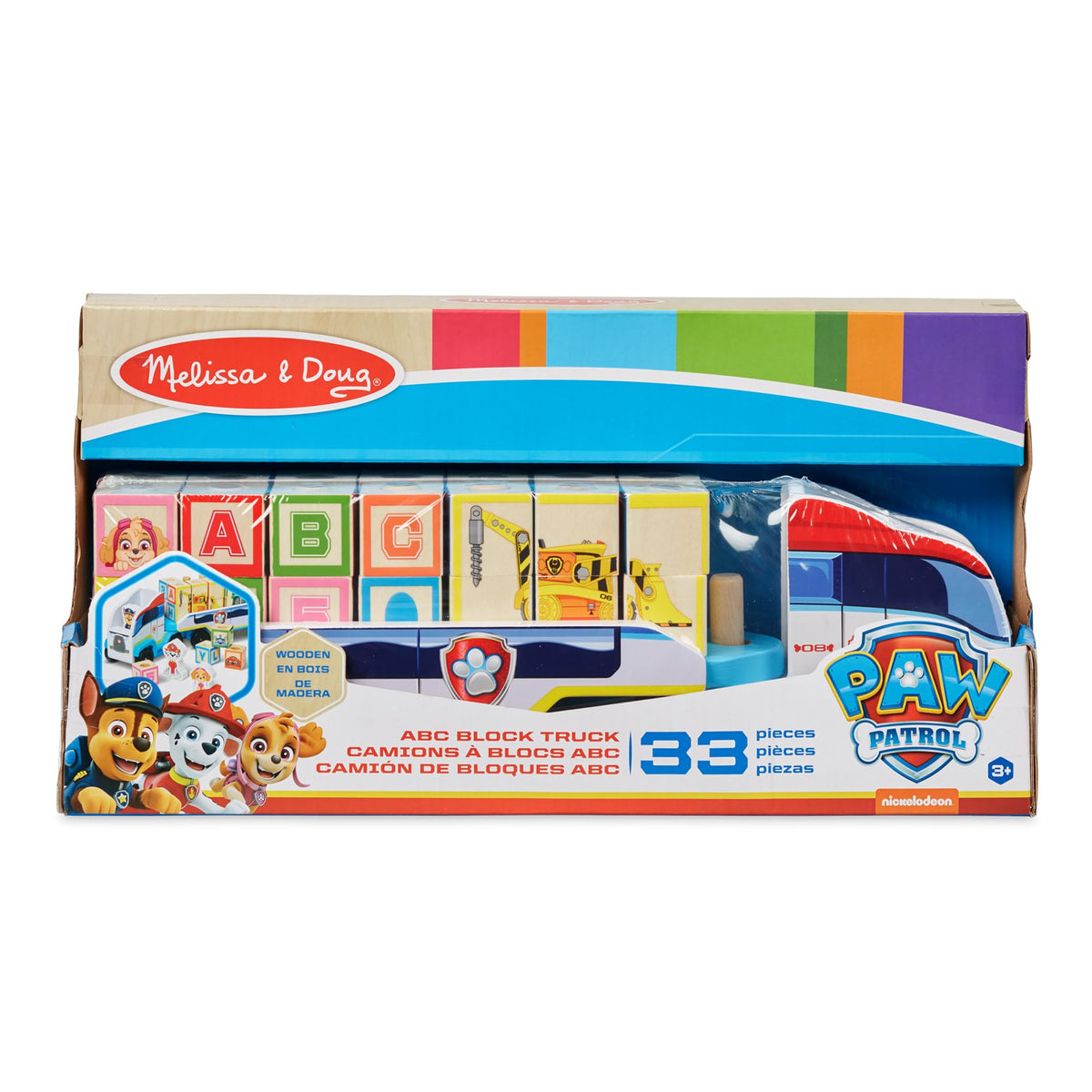Numbers and shapes blocks with color-coded borders for organized play.