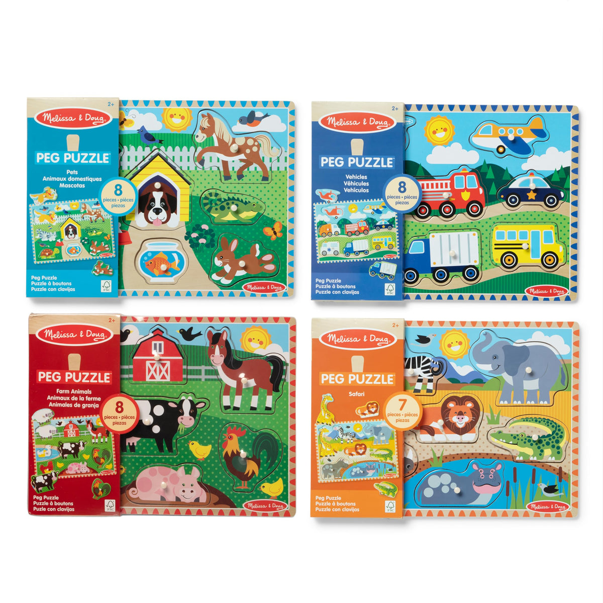 Colorful Melissa & Doug puzzle pieces inspire curiosity and simple challenges for toddlers