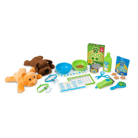 Melissa & Doug pet care play set with a plush dog for hands-on pretend vet fun