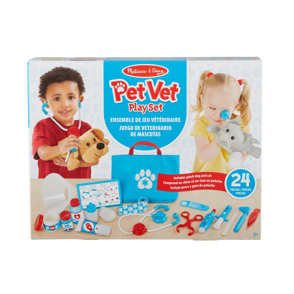 Melissa and Doug portable tote keeps all vet tools neatly organized.