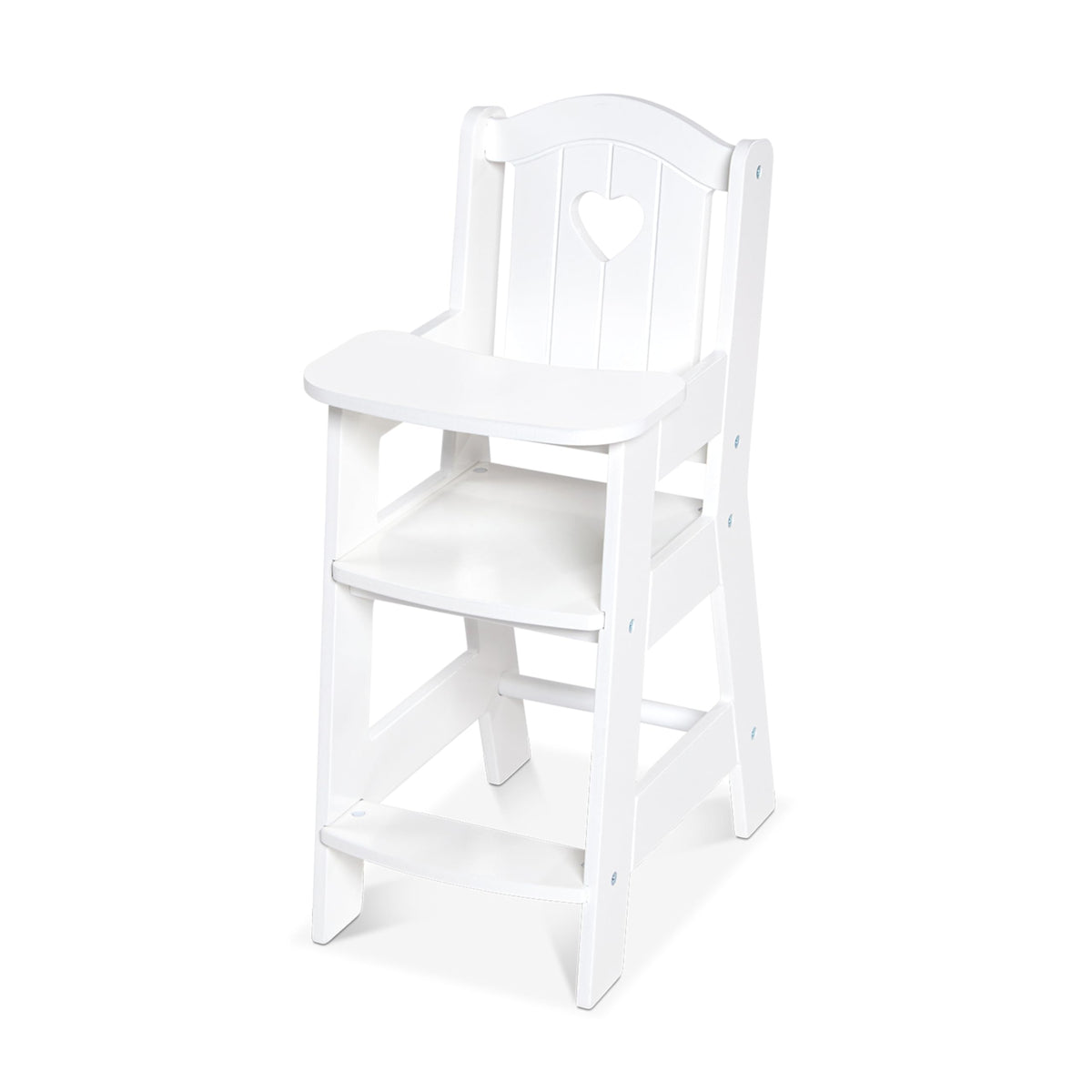 Melissa & Doug Play High Chair with removable tray for easy pretend mealtime cleanup.