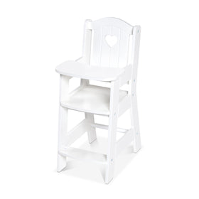 Melissa & Doug Play High Chair with removable tray for easy pretend mealtime cleanup.