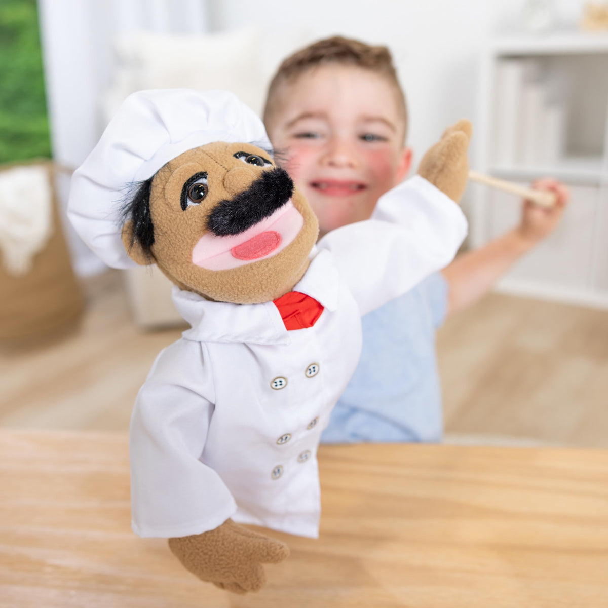 Puppet supports language building and imaginative play