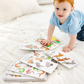 Melissa & Doug Poke-a-Dot double-sided design supports versatile play.