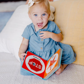 Melissa & Doug Poke-a-Dot First Words: yellow banana prompts language and fine motor skills