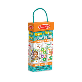 Melissa & Doug Poke-a-Dot travel-ready cards for learning on the go.