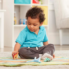 Melissa and Doug jungle border on rug inspires wild explorations.