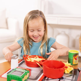 Melissa & Doug wooden kitchen play for durable imaginative cooking