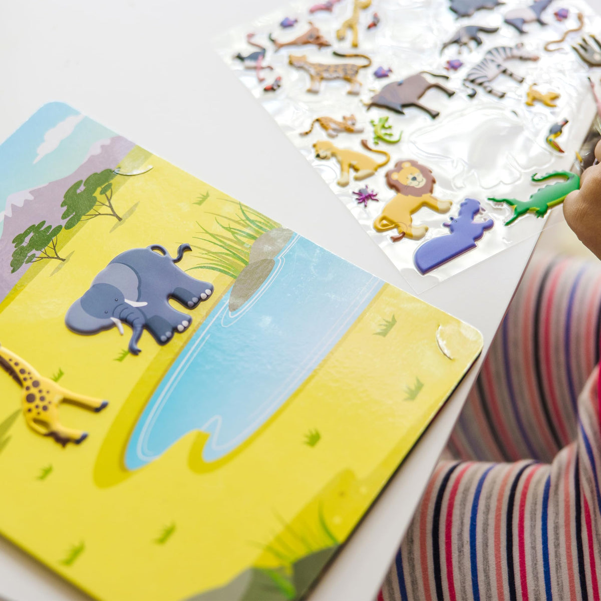 Melissa & Doug dinosaur scene with reusable stickers invites creative play