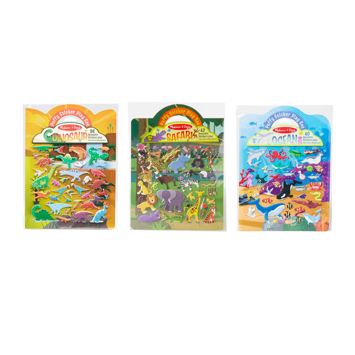 Melissa & Doug Puffy Safari Backdrop with stickers boosts imaginative storytelling
