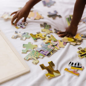 Melissa & Doug puzzle artwork close-up: original illustrations spark curiosity and storytelling.