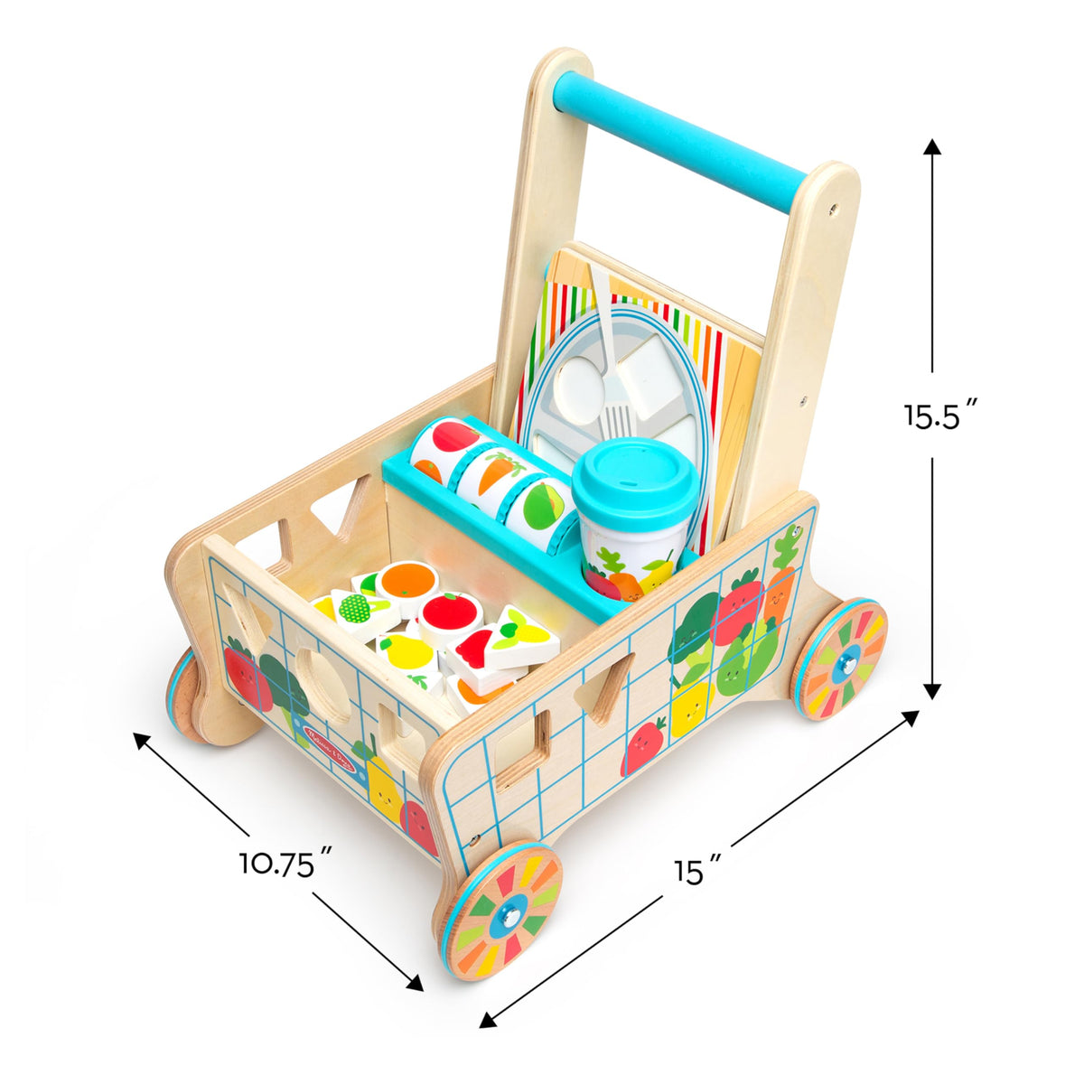 Melissa & Doug puzzle board for matching shapes and colors during play.